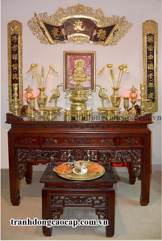 cách bài trí tranh phòng thờ