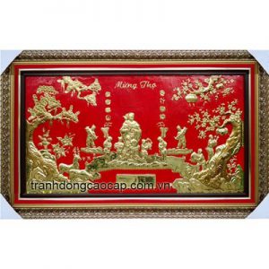Tranh đồng mừng thọ ông bà