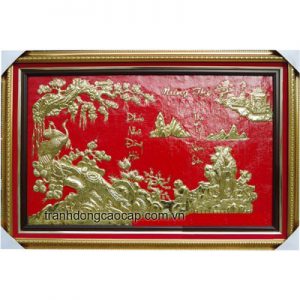 tranh đồng mừng thọ ông