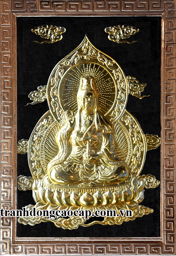 tranh đồng phật bà quan âm