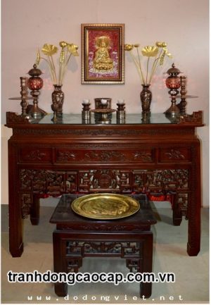 tranh đồng phòng thờ phật bà quan âm