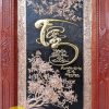 tranh đồng chữ tâm khung gỗ