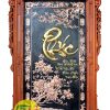 Tranh đồng chữ phúc thư pháp khung gỗ